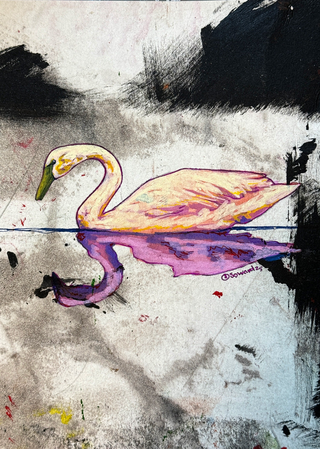 Swan Dreams, Original Painting