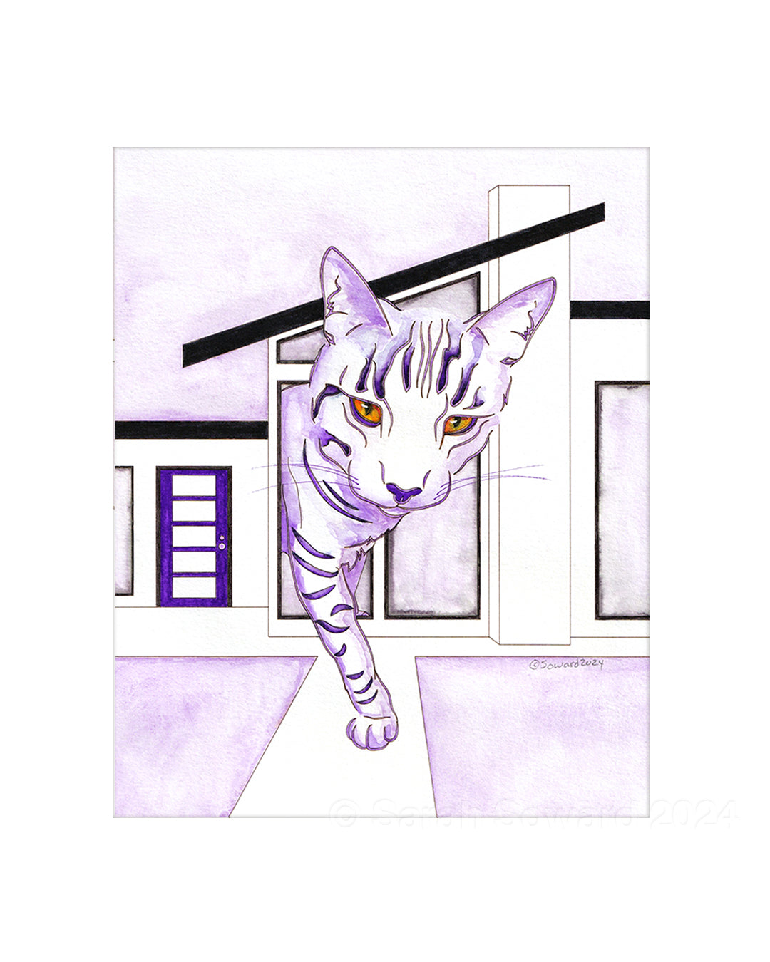 Astro, Modern House Cats Painting