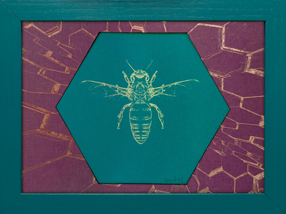 Bee, Blue and Purple