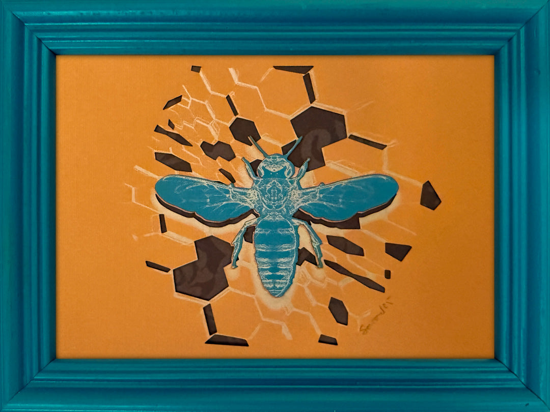 Bee, Ochre and Blue