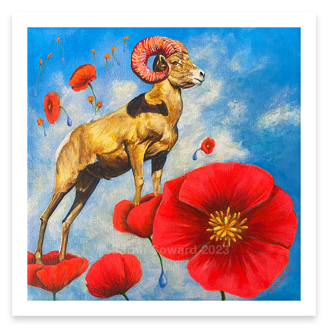 Big Horned Poppies, Print