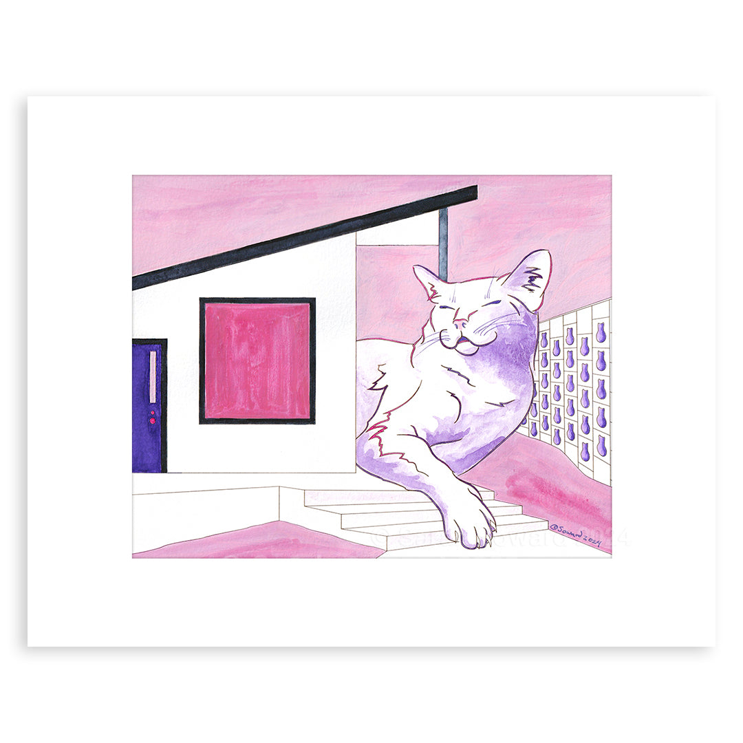 Caper, Modern House Cats Painting