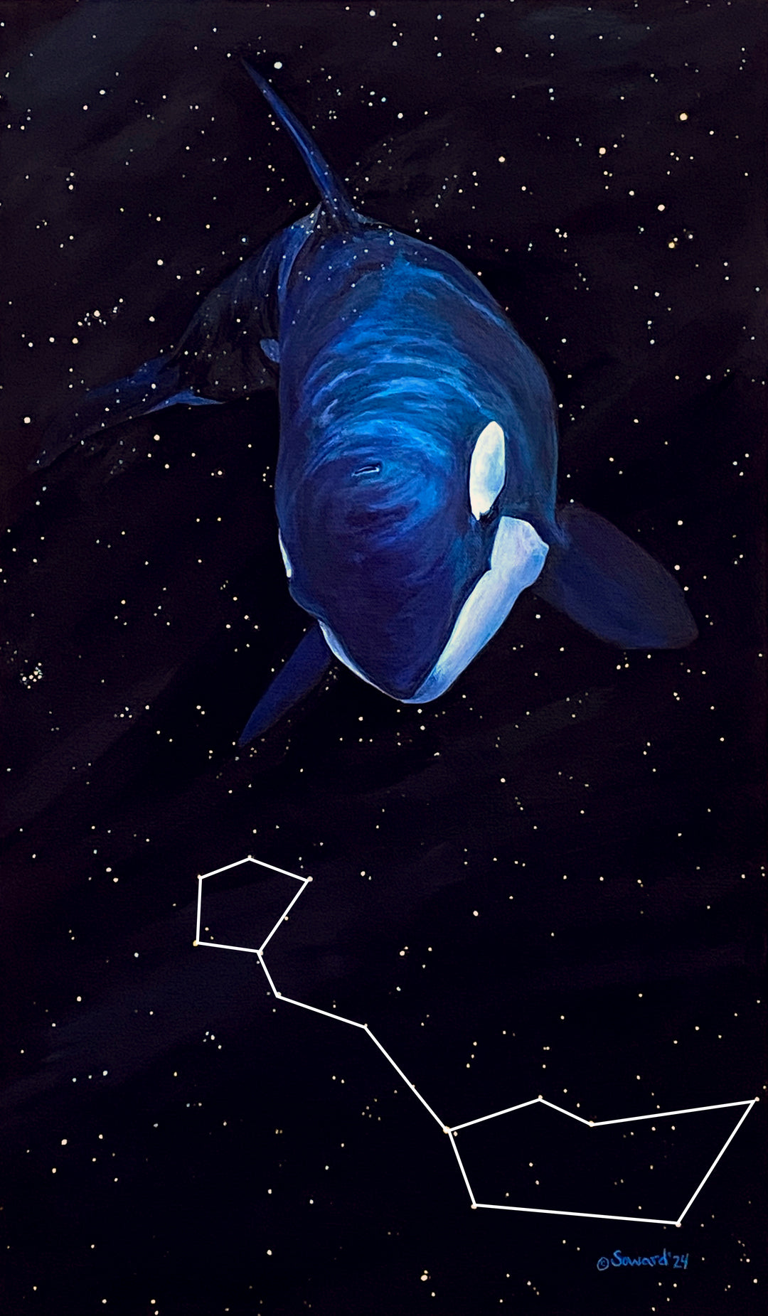 Cetus, Killer Whale, Original Painting