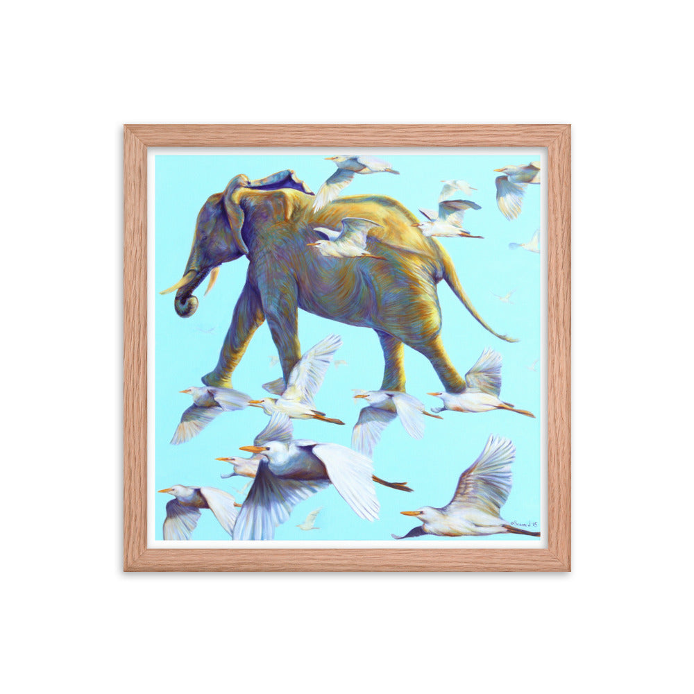 Mercury, Elephant and Birds, Open Edition Print