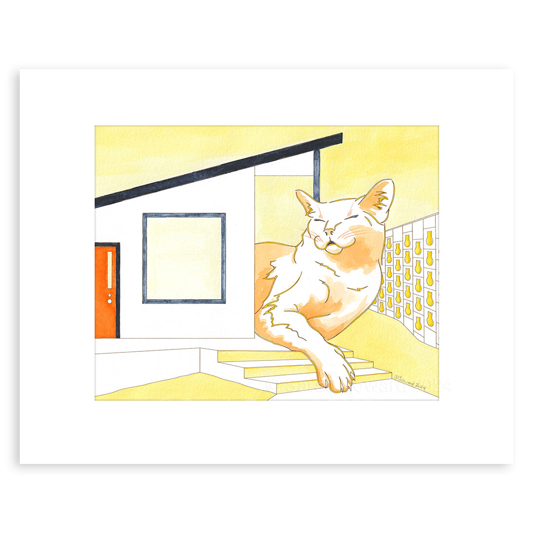 Fitz, Modern House Cats Painting