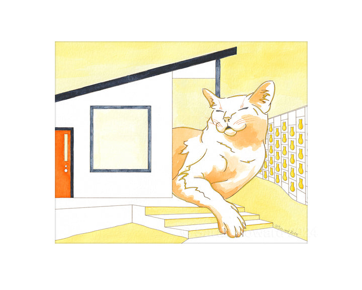 Fitz, Modern House Cats Painting