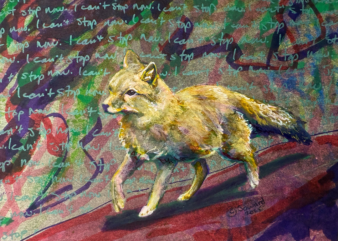 I Can't Stop Now, Island Fox, Original Painting