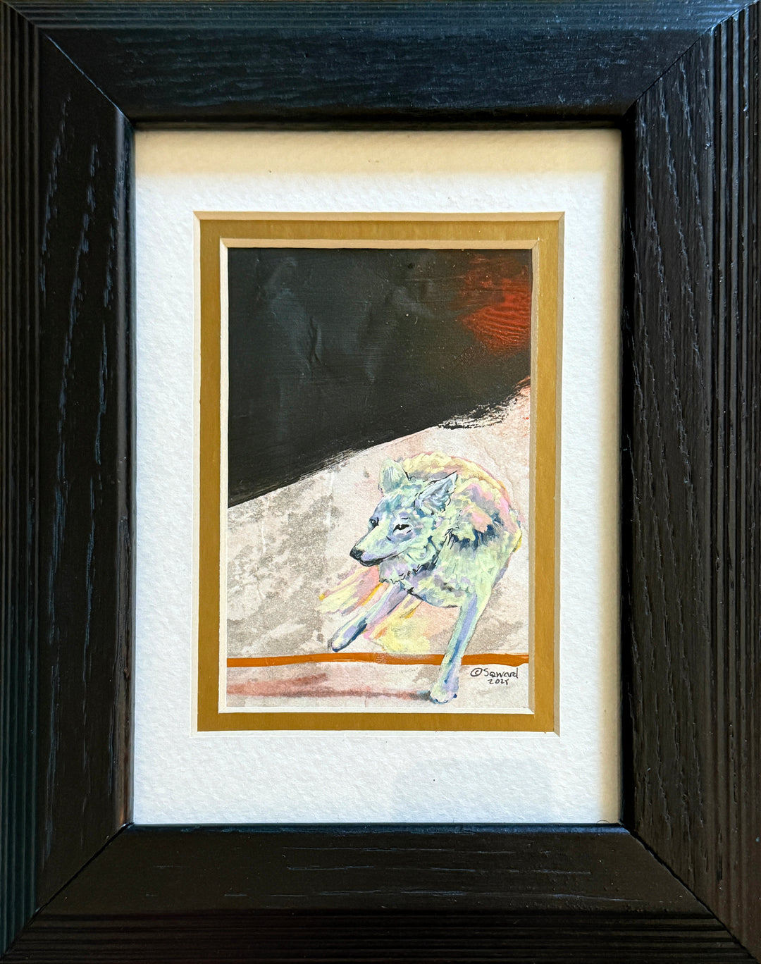 Incoming, Wolf, Original Painting