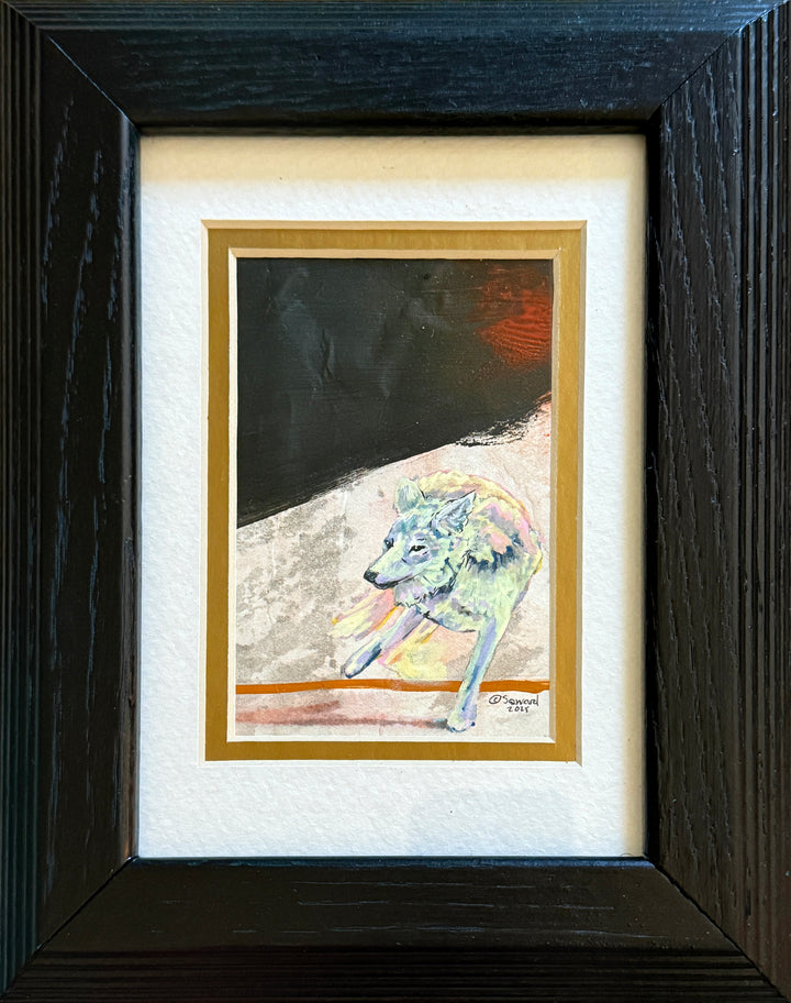 Incoming, Wolf, Original Painting