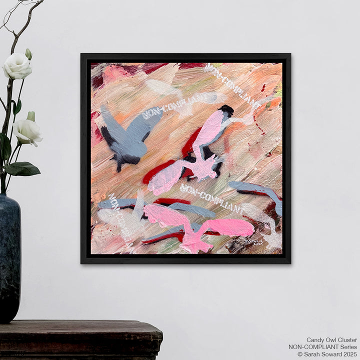 Non-Compliant, Candy Owl Cluster, Original Painting