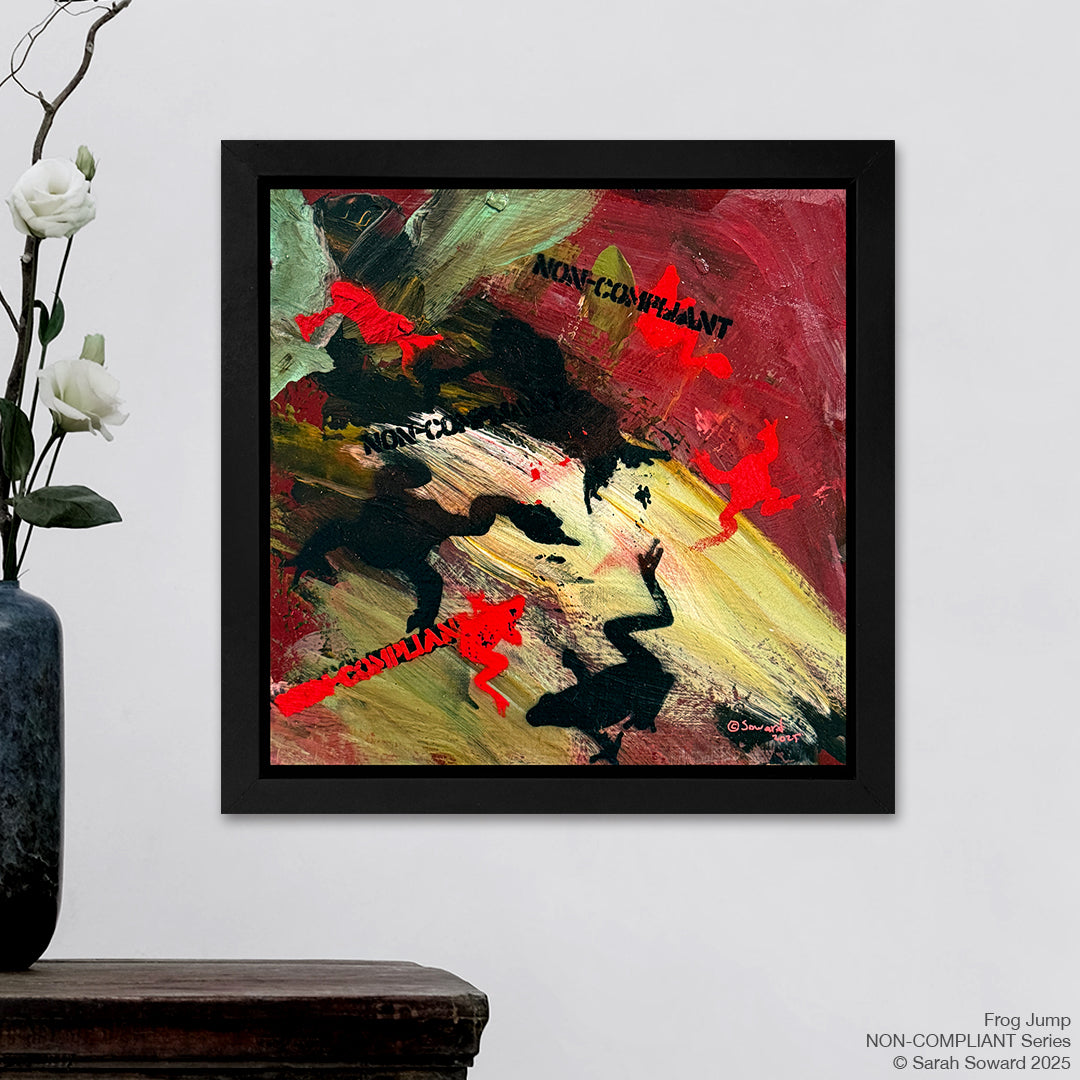 Non-Compliant, Frog Jump, Original Painting