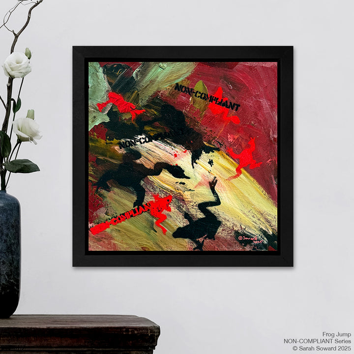 Non-Compliant, Frog Jump, Original Painting