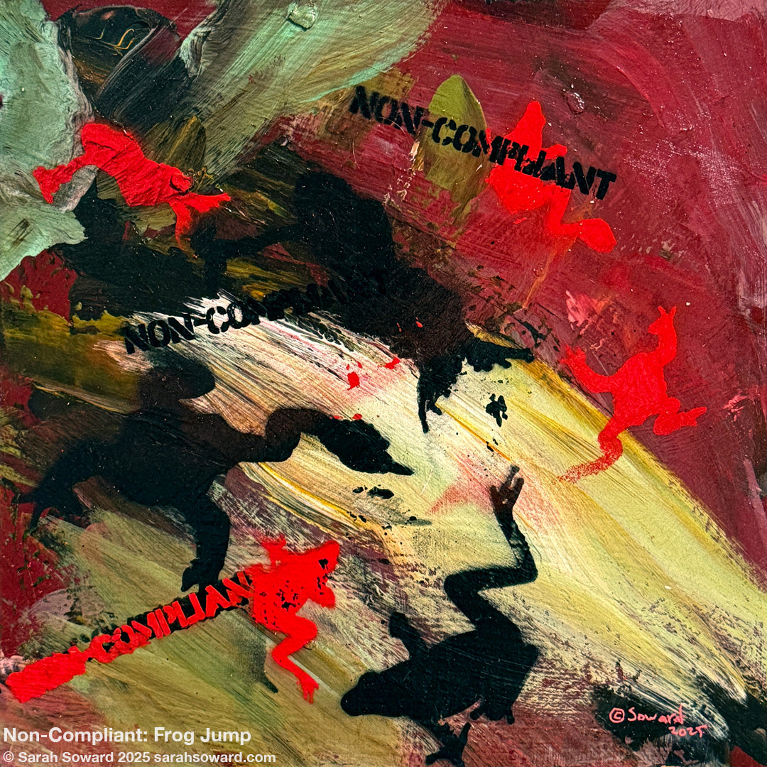 Non-Compliant, Frog Jump, Original Painting