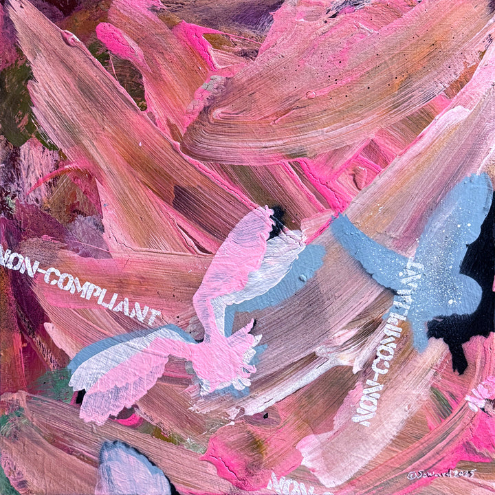 Non-Compliant, Owls in the Wind, Original Painting