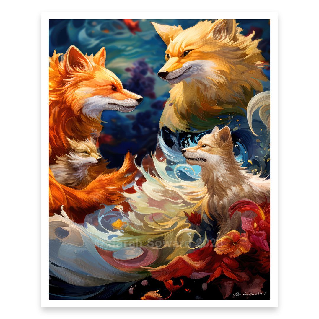 Out of Tune, Foxes Print