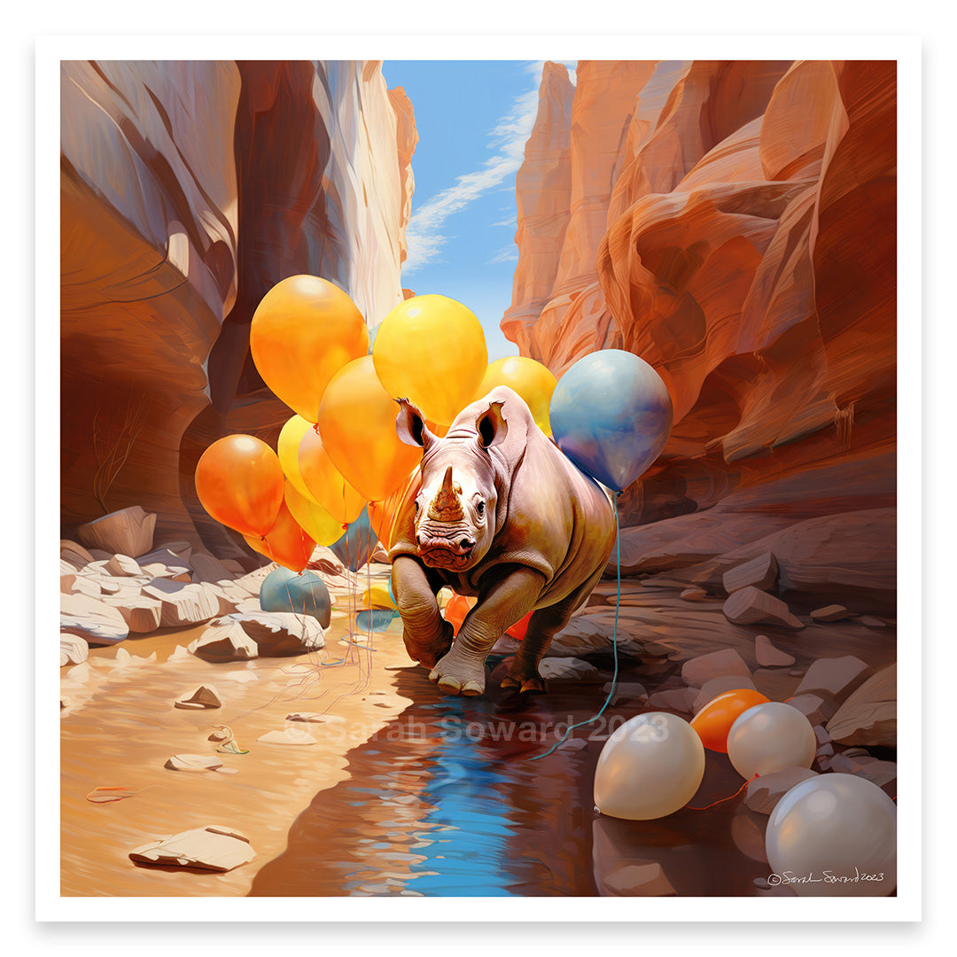 Leaving the Party, Rhino Print