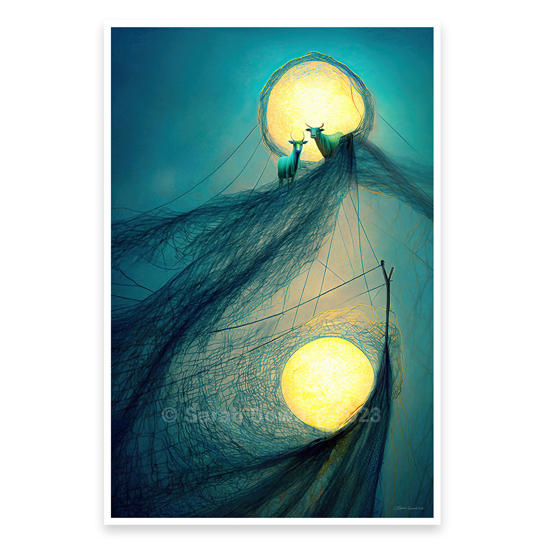 Mesh of Friendship, Herding Animals Print