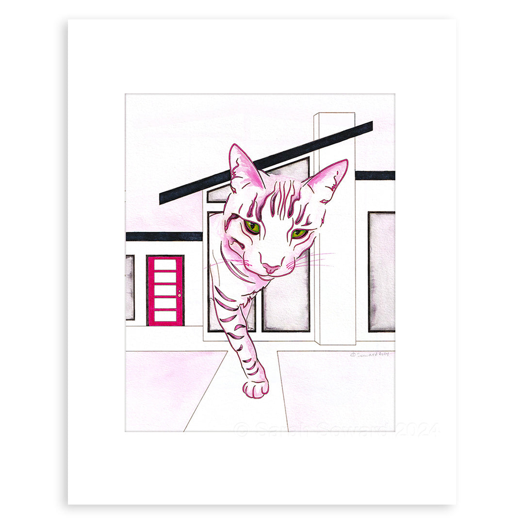 Tiburon, Modern House Cats Painting