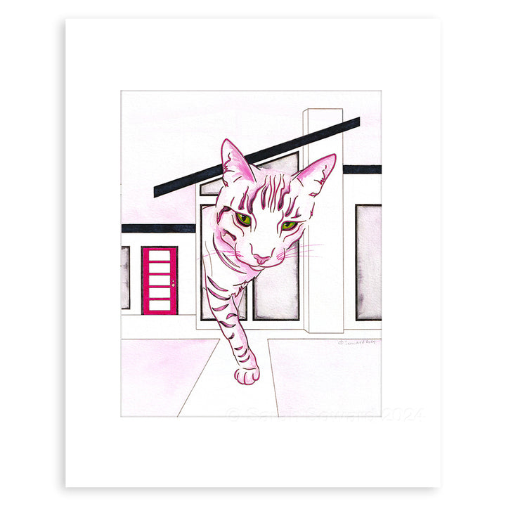 Tiburon, Modern House Cats Painting