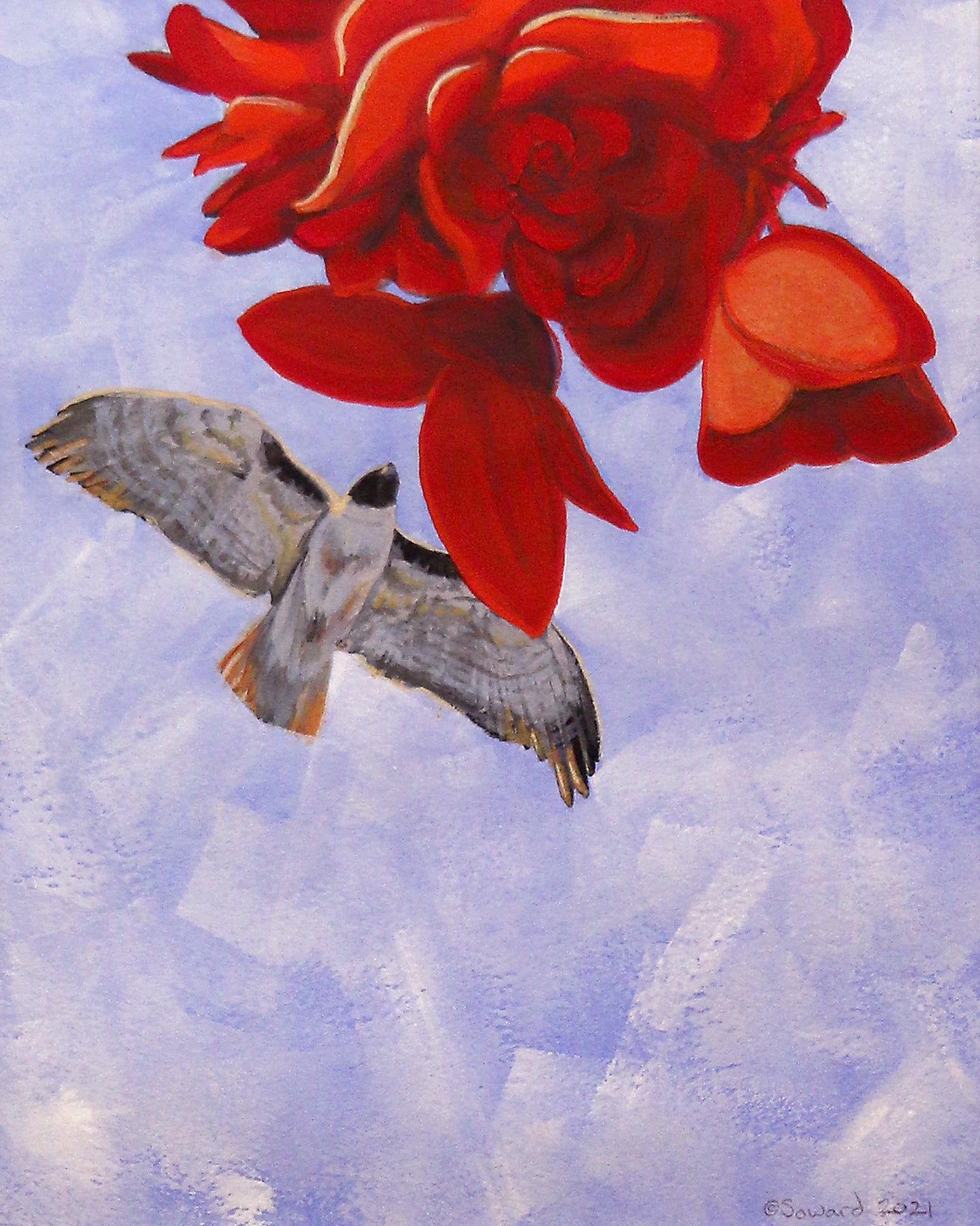Visiting Red, Original Painting