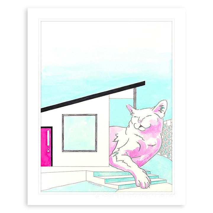 Vivian, Modern House Cats Painting