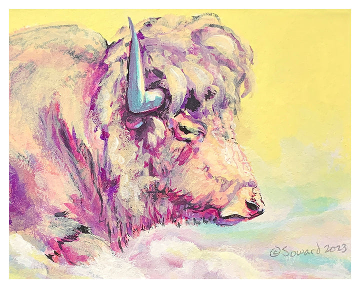 A Bison Dreams in Color, Print