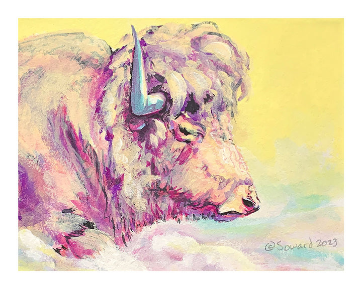 A Bison Dreams in Color, Print