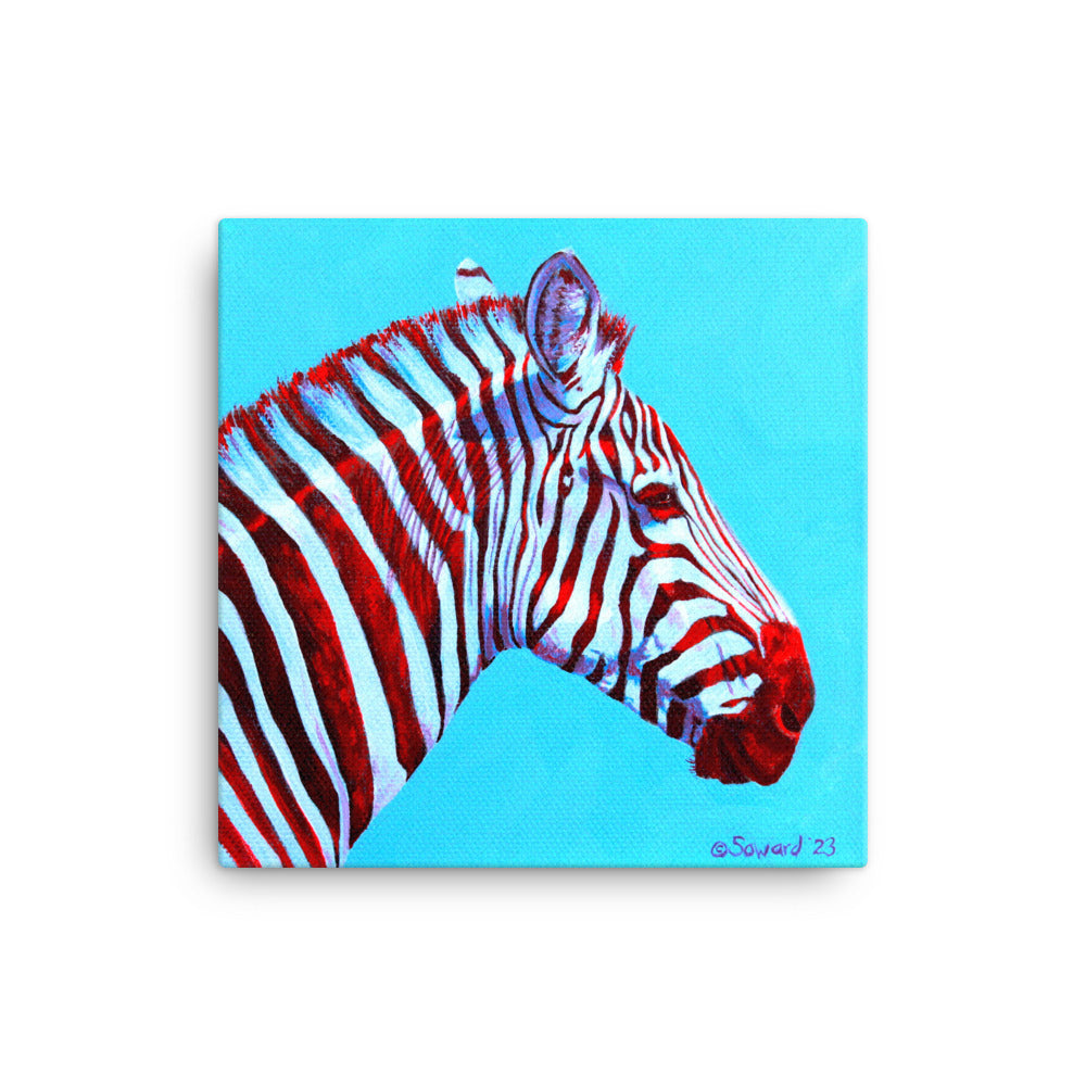 Sugar Cane, Zebra Canvas Print