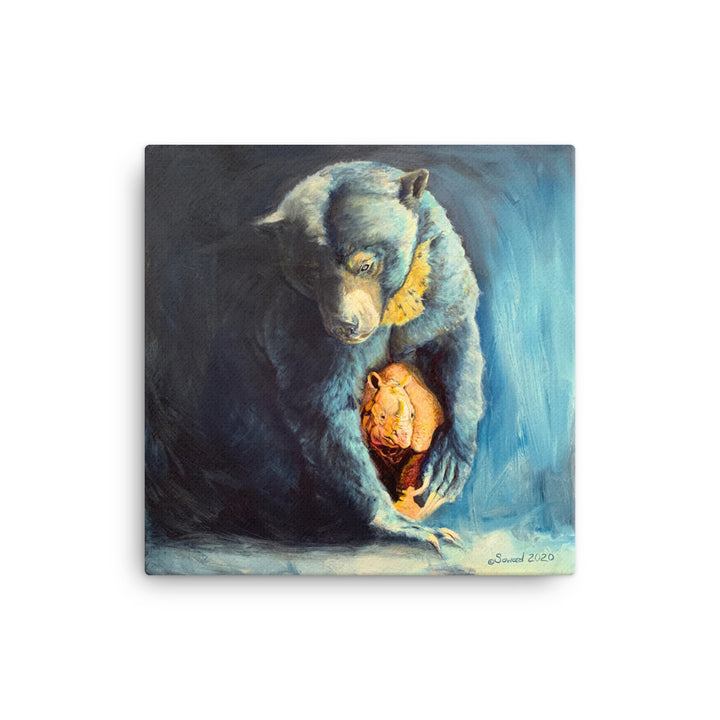Callisto, Sun Bear and Rhino, Canvas Print