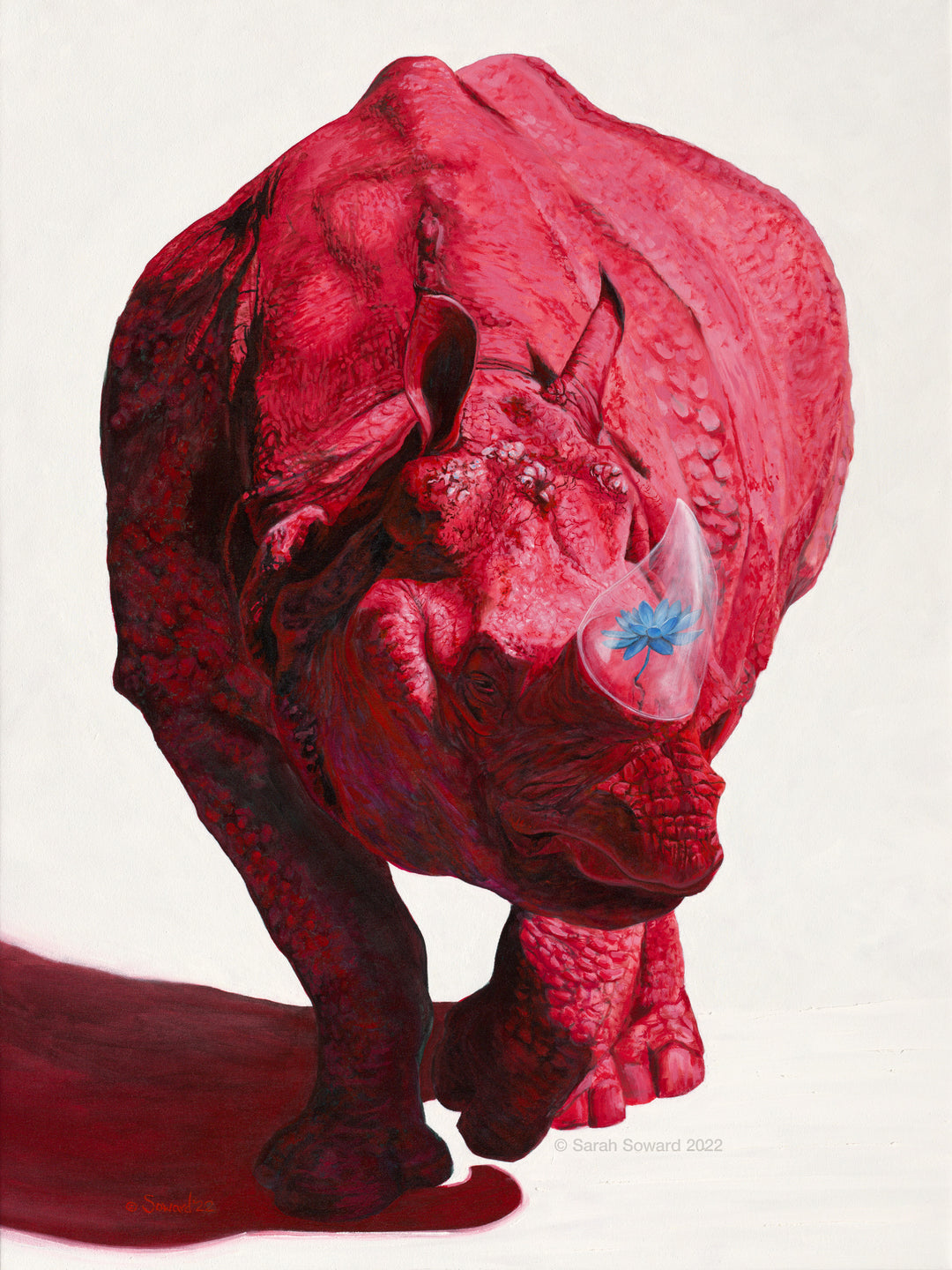 Red Tara, Original oil painting