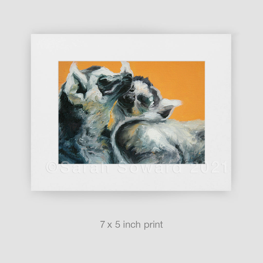 Lemur Love, Limited Edition Print