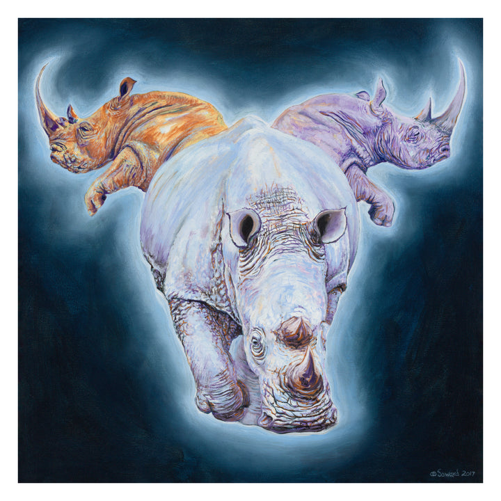 Luna, Rhino Open Edition Print