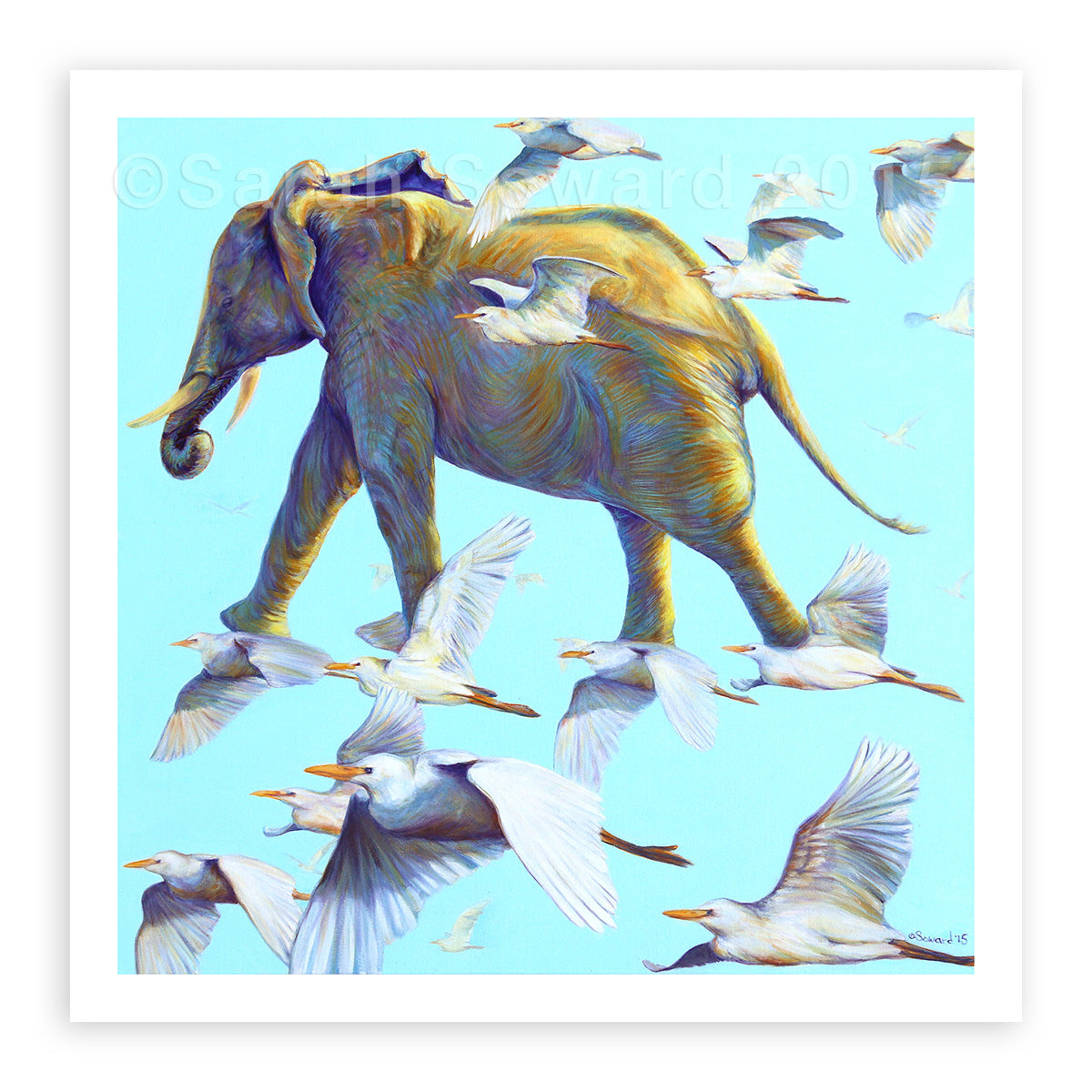 Mercury, Elephant and Birds, Open Edition Print