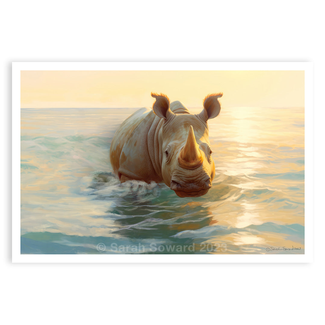 Safe at Sea, Rhino Print