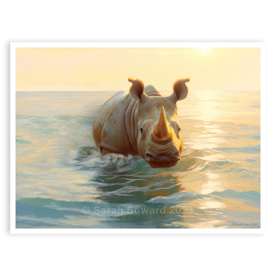 Safe at Sea, Rhino Print