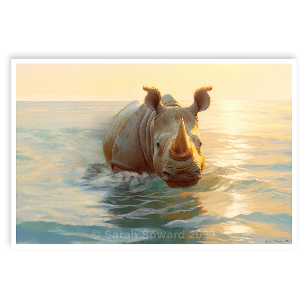 Safe at Sea, Rhino Print