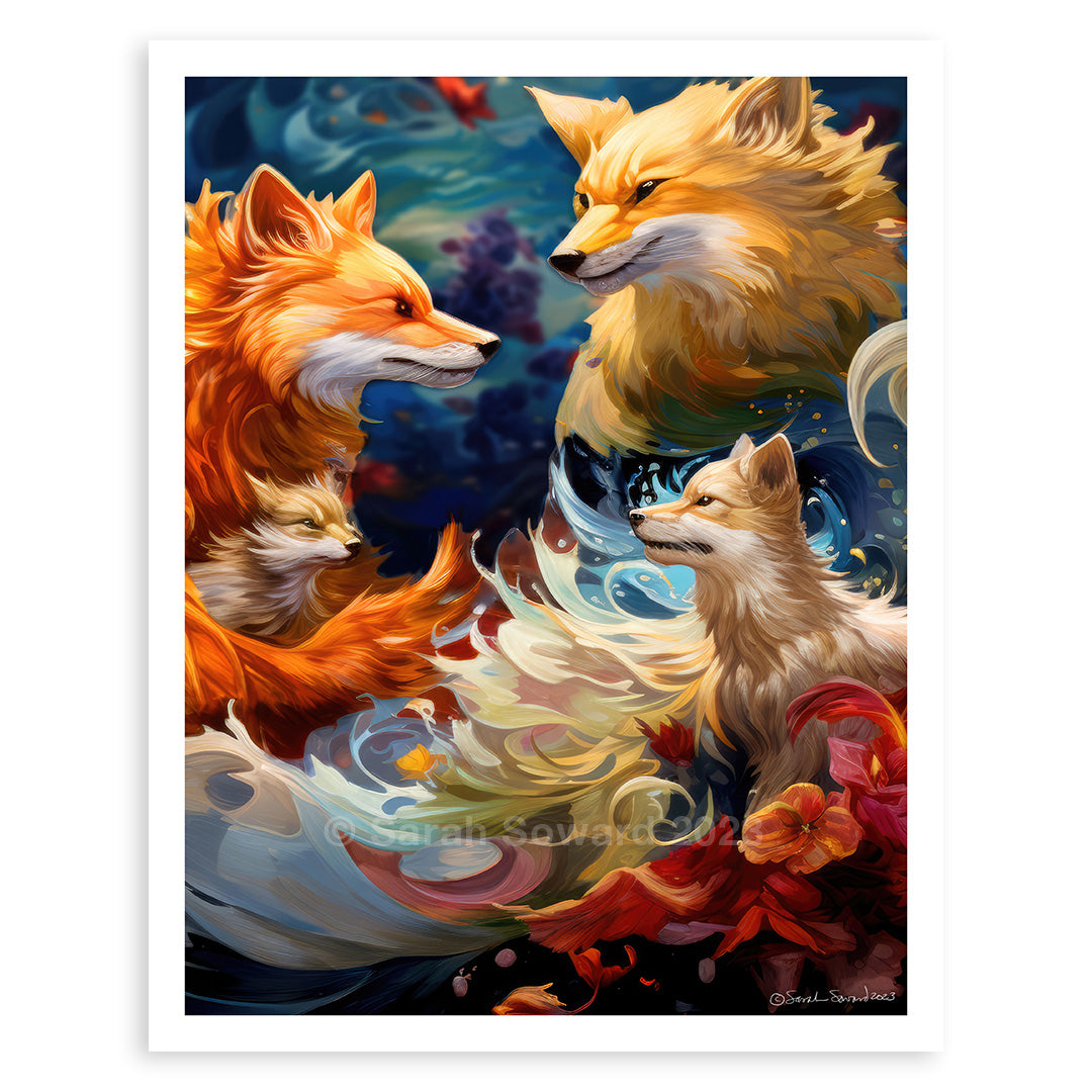 Out of Tune, Foxes Print