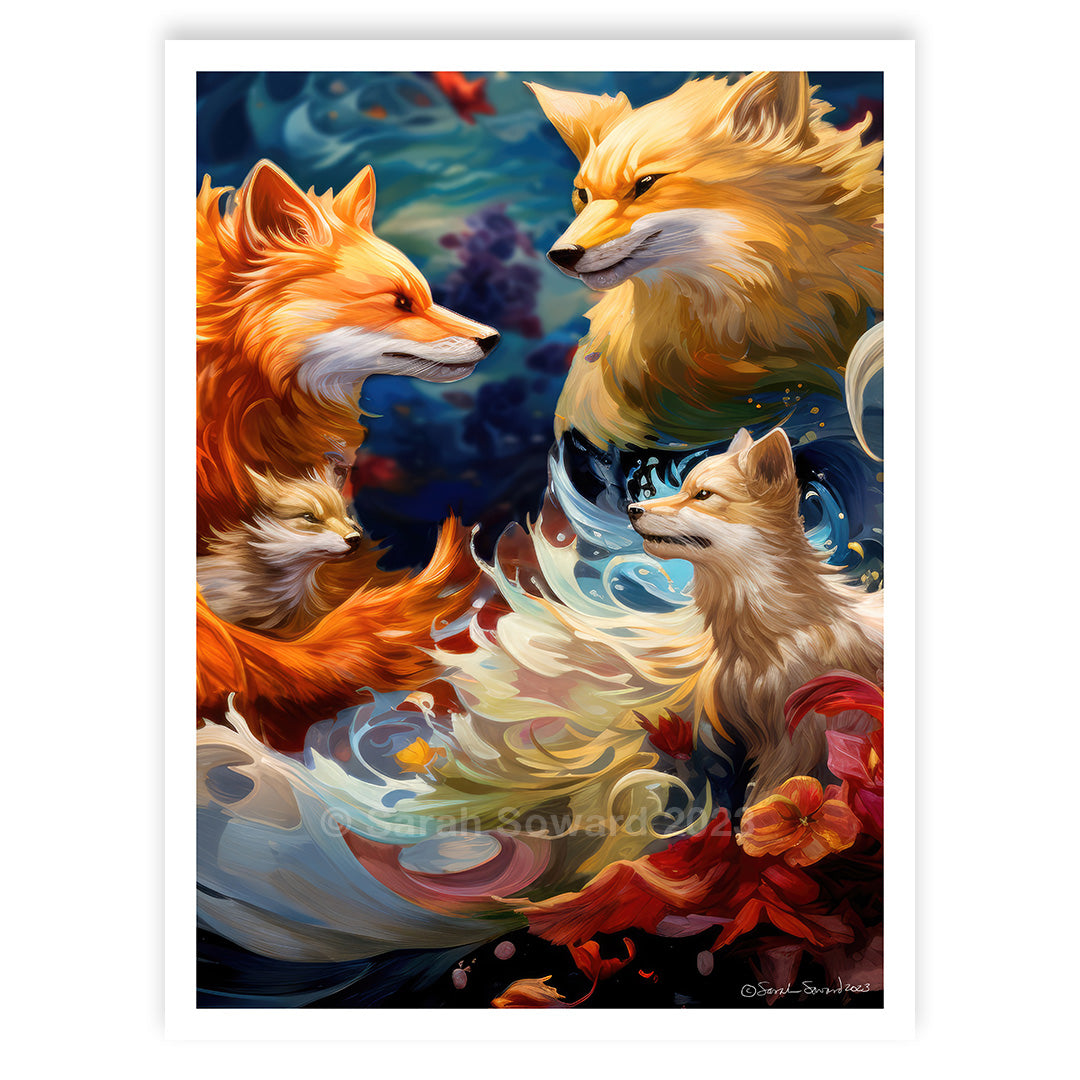 Out of Tune, Foxes Print
