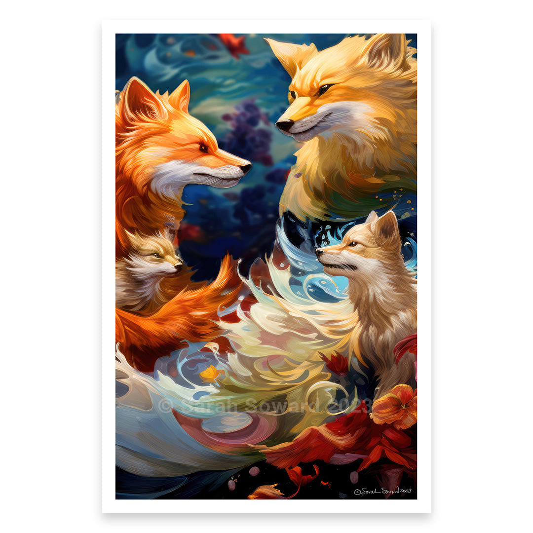 Out of Tune, Foxes Print