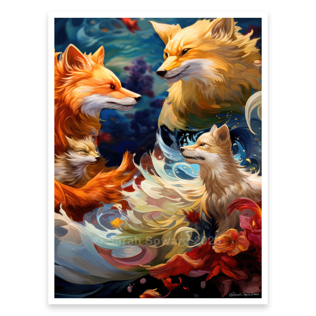 Out of Tune, Foxes Print