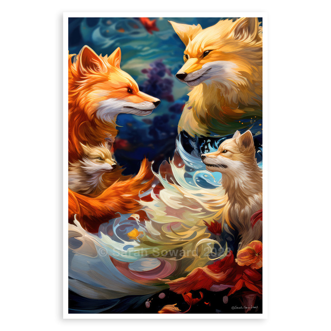 Out of Tune, Foxes Print