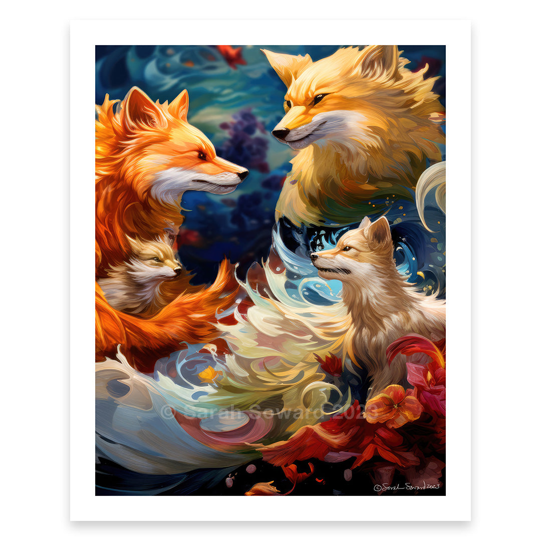 Out of Tune, Foxes Print