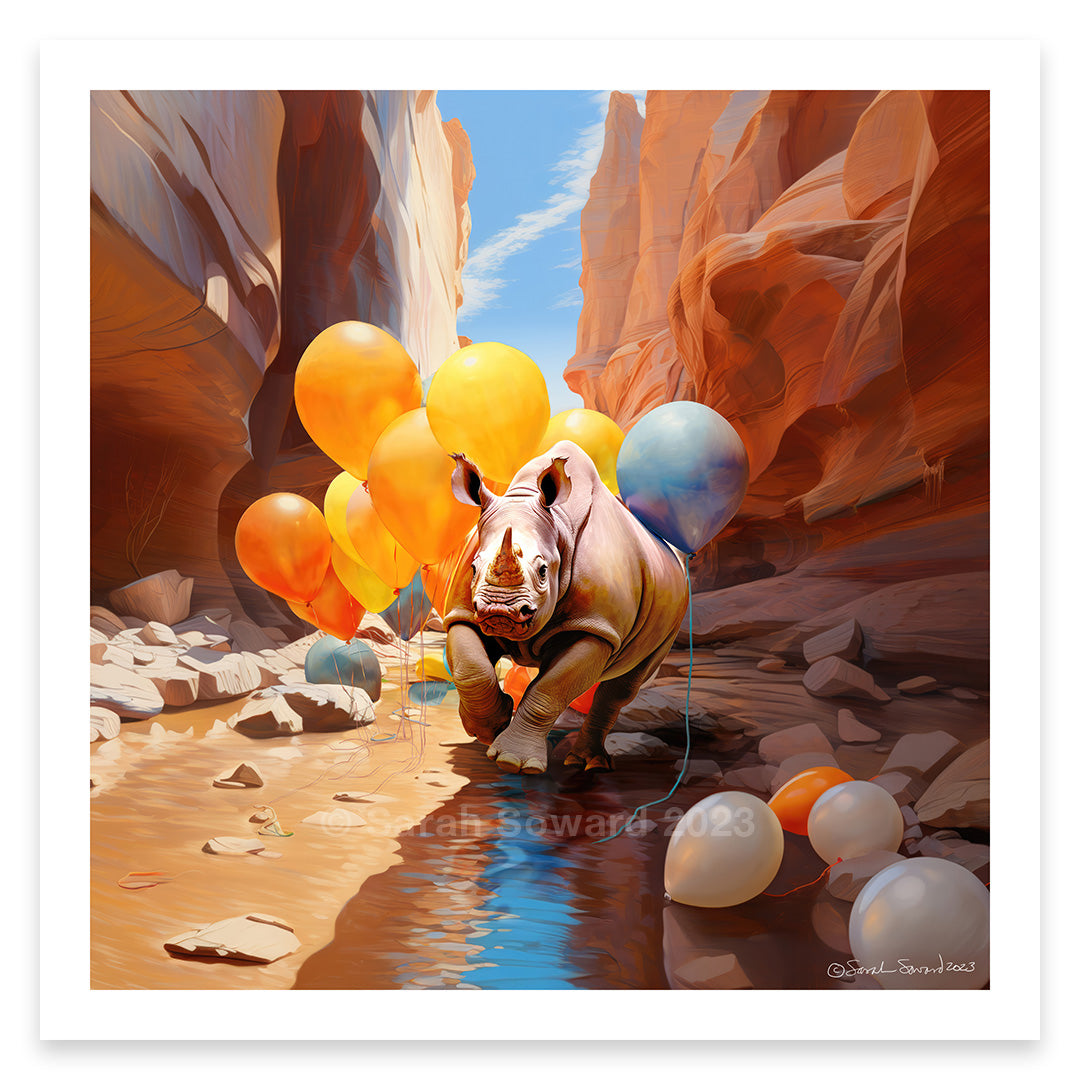 Leaving the Party, Rhino Print
