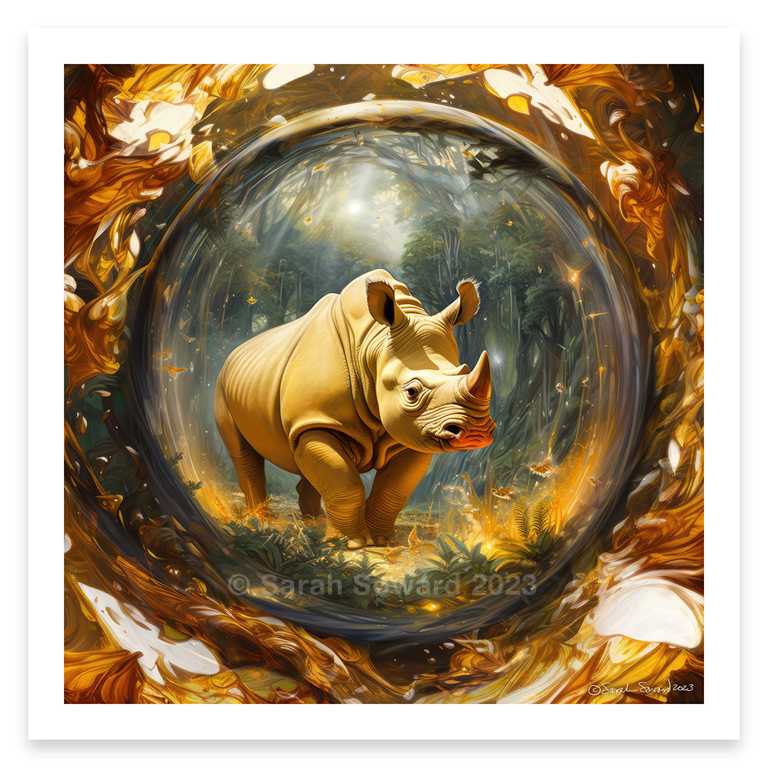 Ensconced, Rhino Print