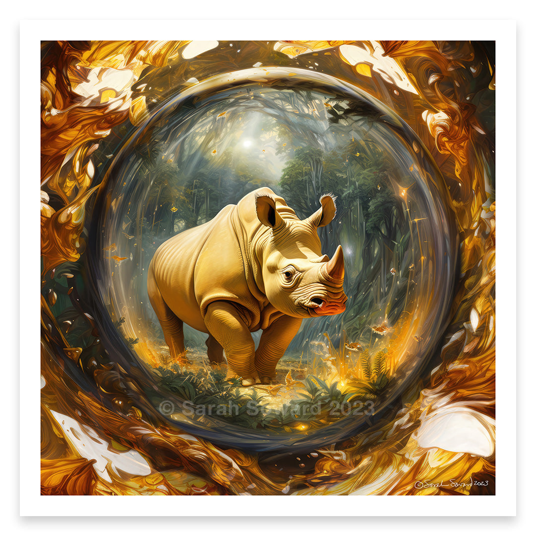 Ensconced, Rhino Print