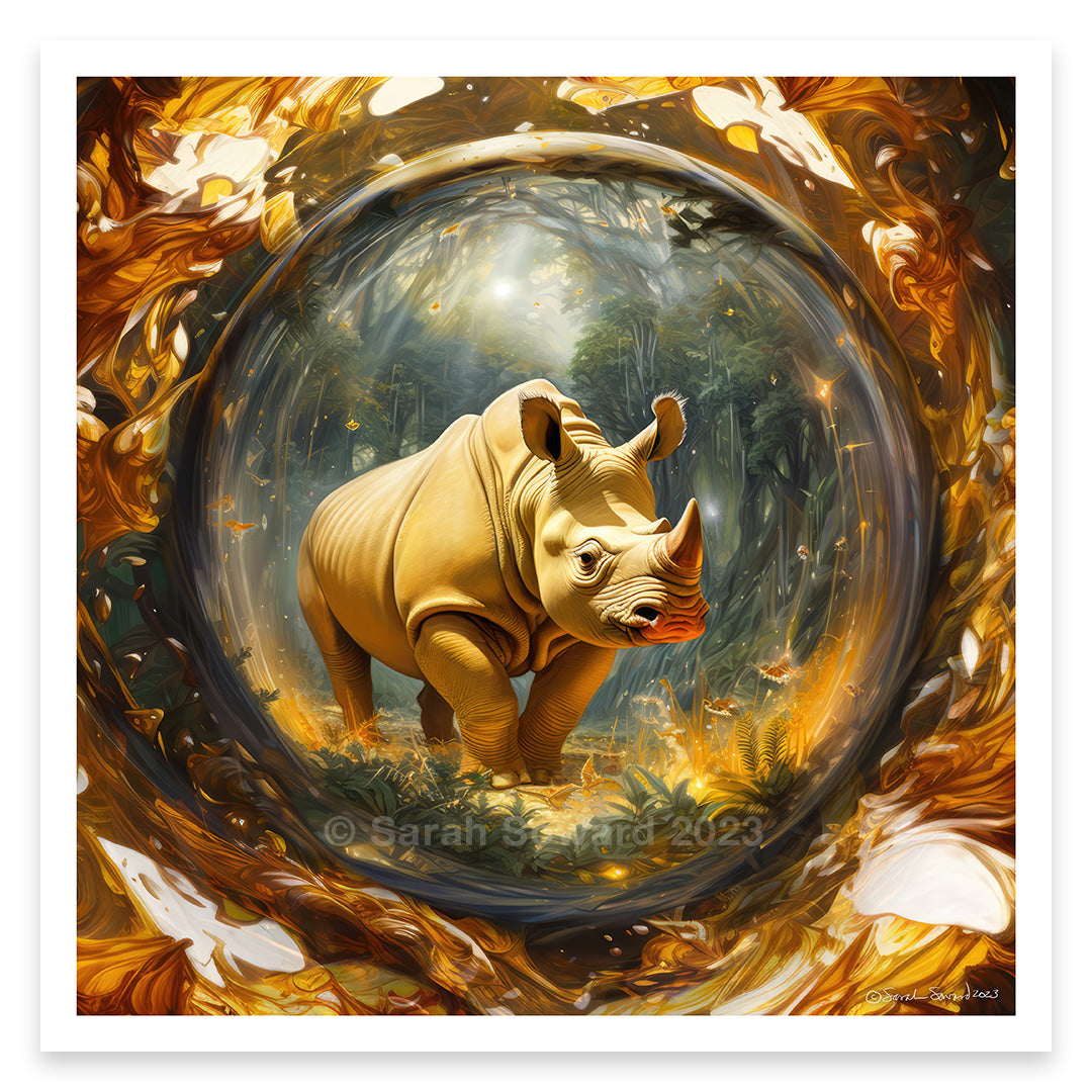 Ensconced, Rhino Print