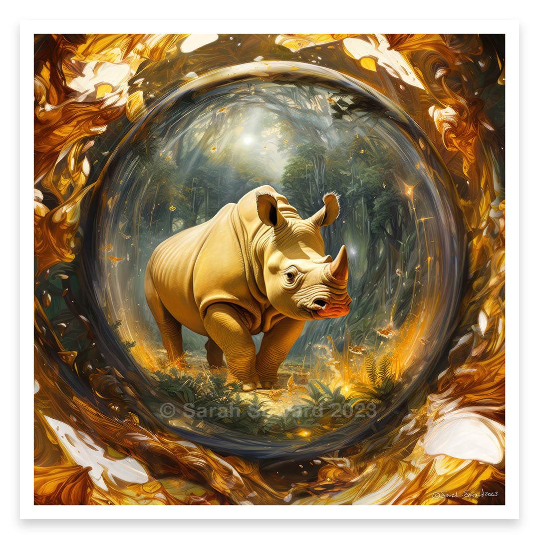 Ensconced, Rhino Print