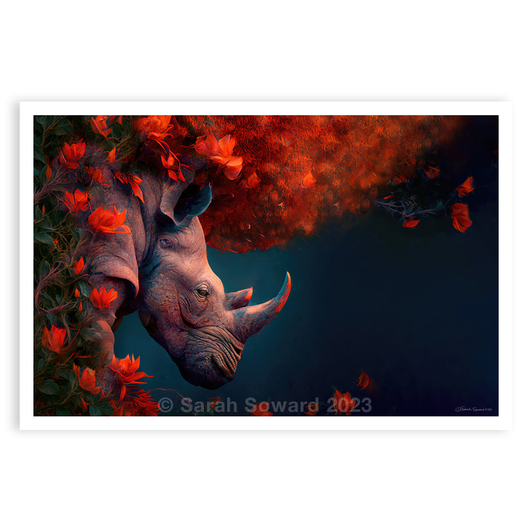 Let Your Blossoms Fall, Rhino Print