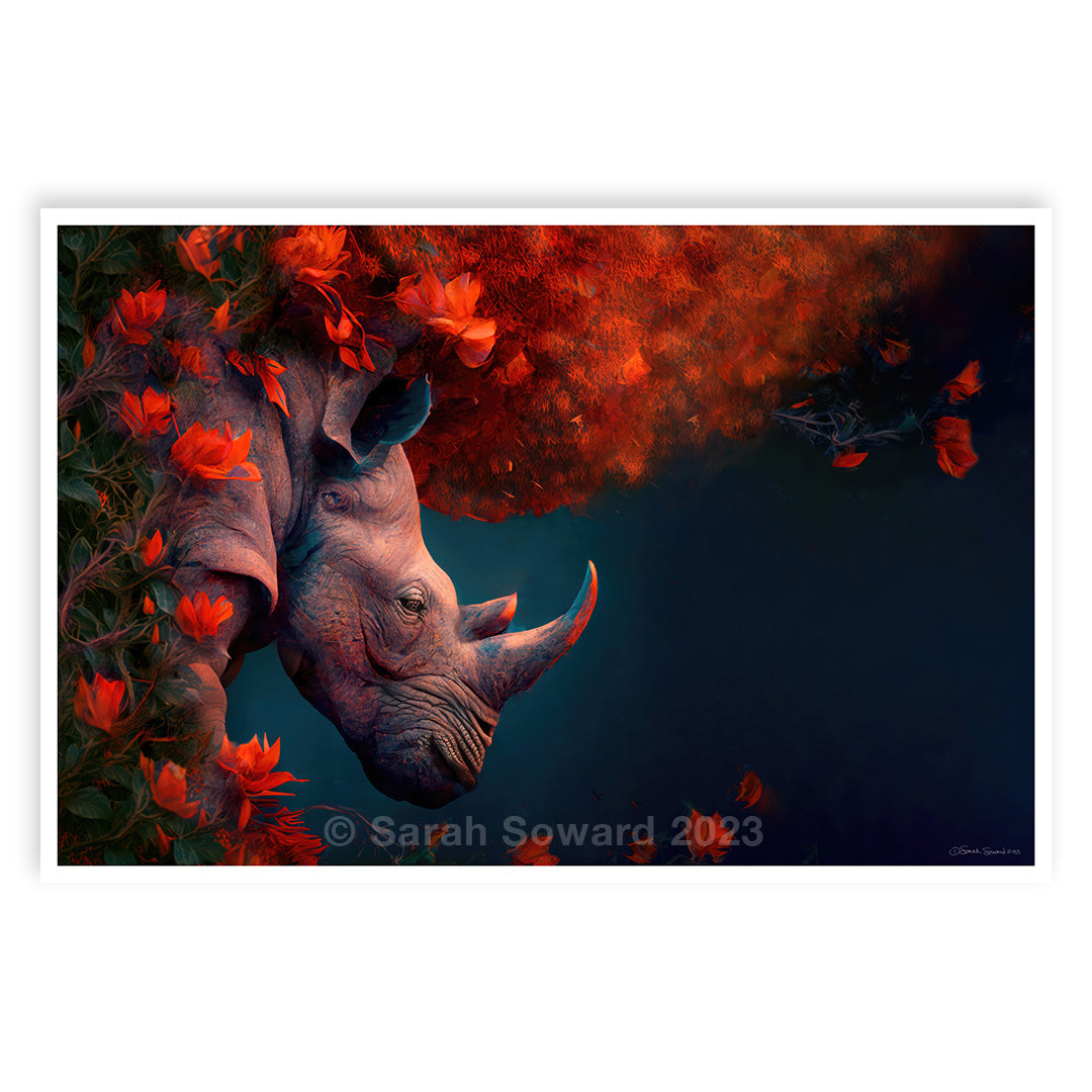 Let Your Blossoms Fall, Rhino Print