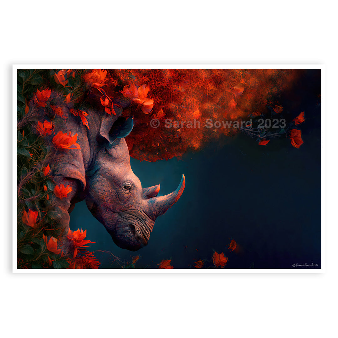 Let Your Blossoms Fall, Rhino Print